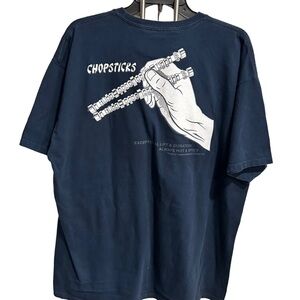 Chopsticks Navy Graphic Tee